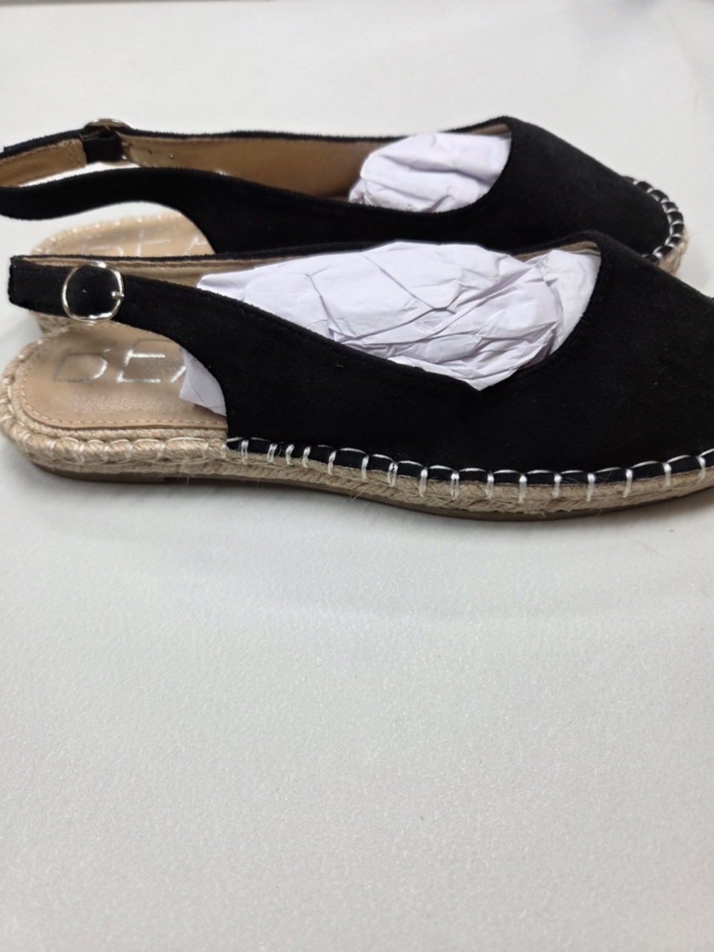 NWOT BEACH By Matisse Juliet Espadrille Flay Shoes Black Women’s Size 8 7380 - Picture 7 of 9